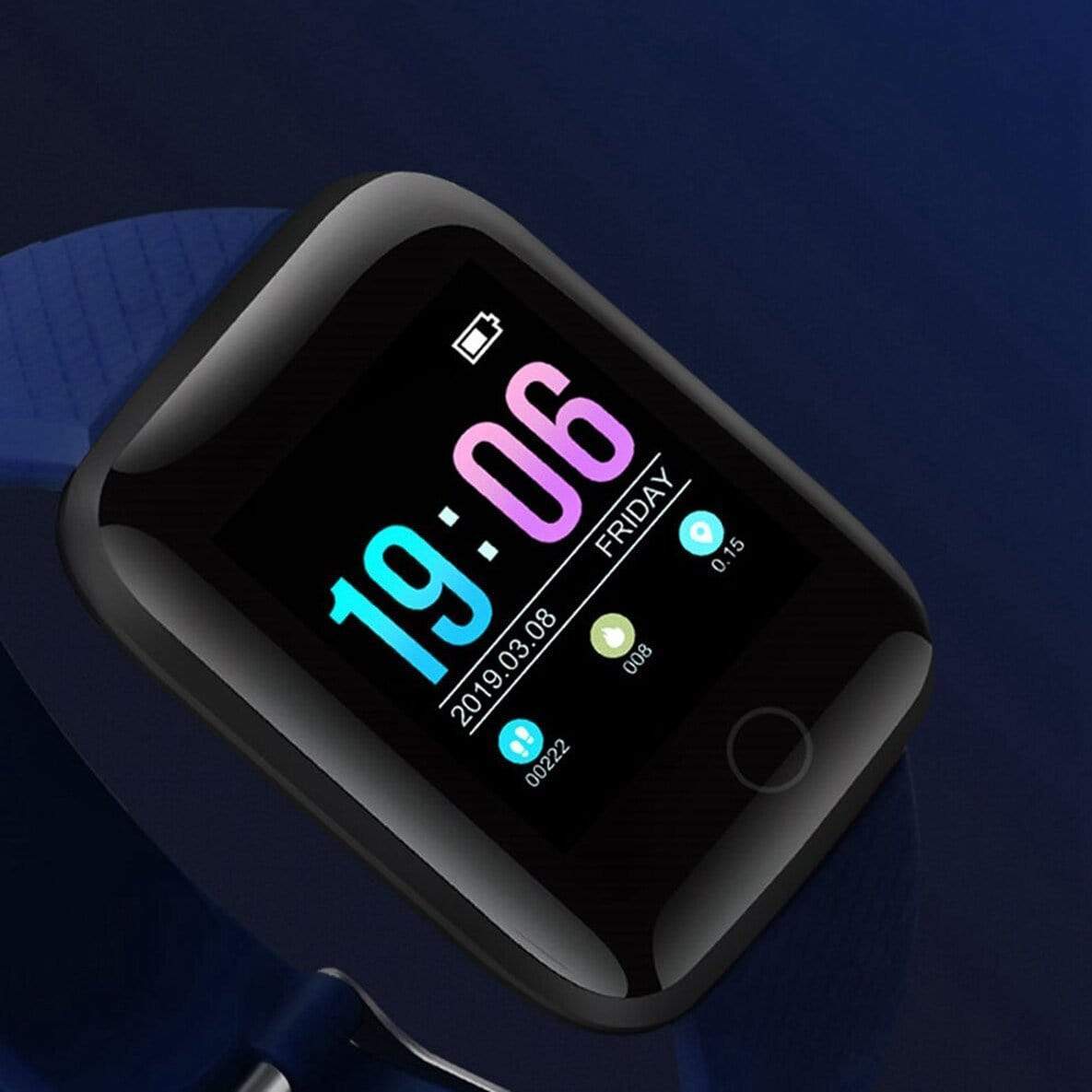 Waterproof Bluetooth Watch Best Fitness Tracker for Workout - Bluetooth Smartwatch Blue Bluetooth Smartwatch