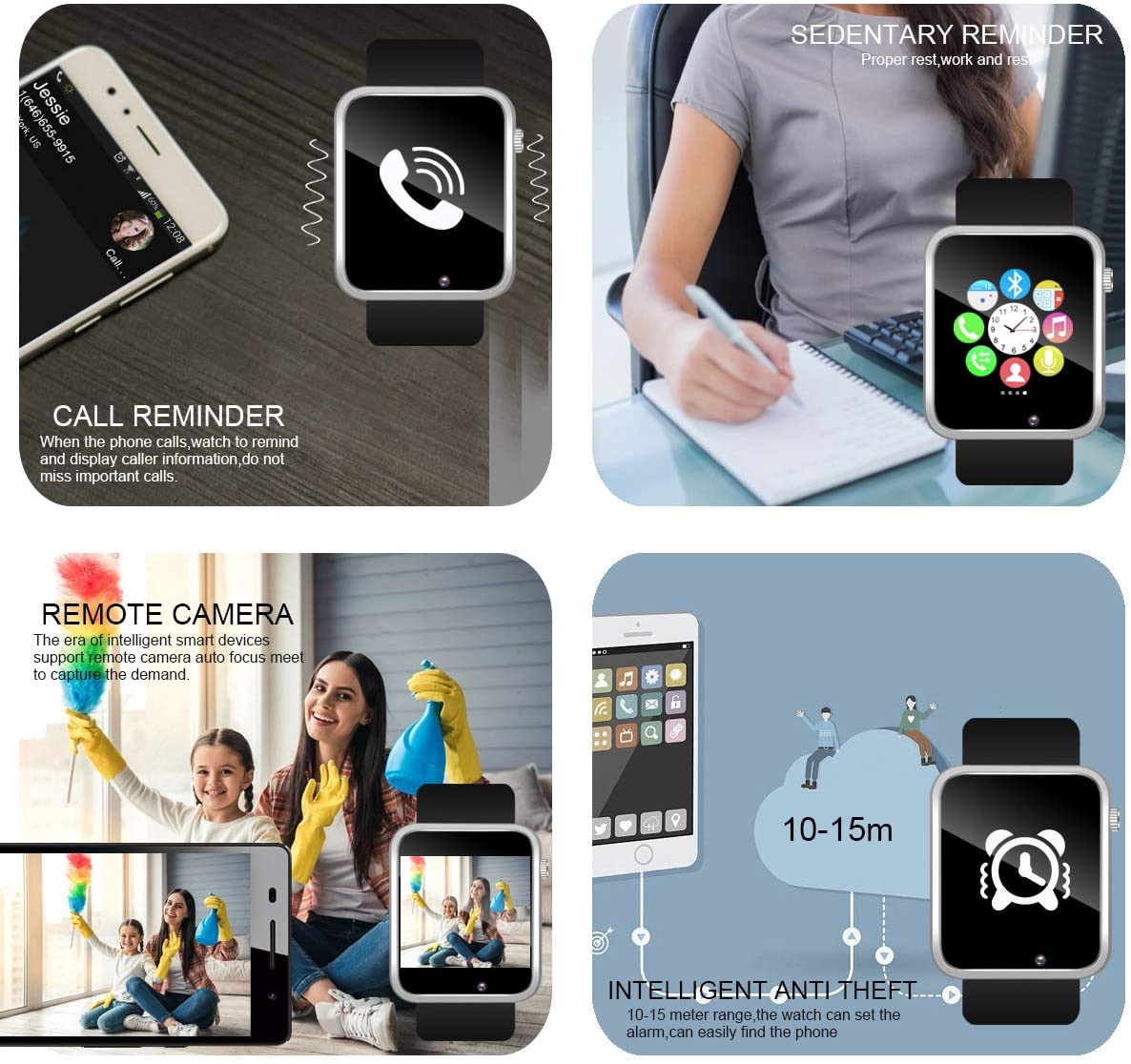 Waterproof Pedometer Sports Watch Fitness Tracker Bluetooth - Smartwatch Smart Watches Smartwatch